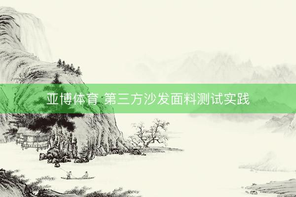 亚博体育 第三方沙发面料测试实践