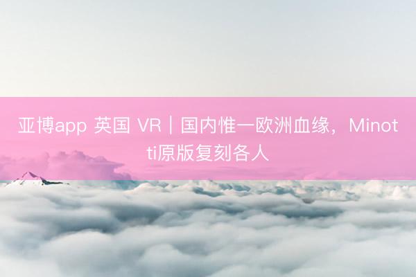 亚博app 英国 VR｜国内惟一欧洲血缘，Minotti原版复刻各人