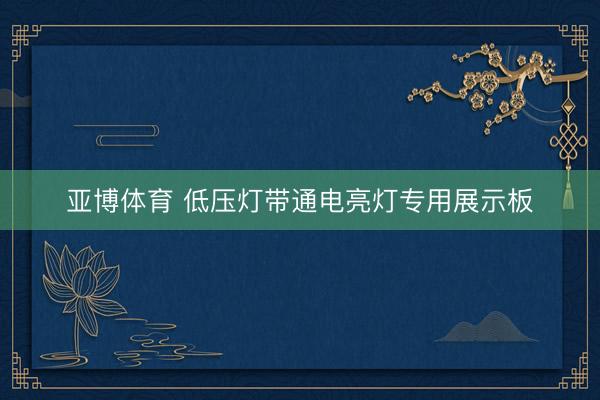 亚博体育 低压灯带通电亮灯专用展示板
